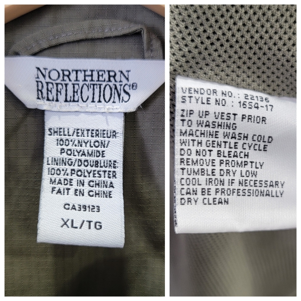 Northern Reflections Green Utility Cargo Vest Outdoor Coastal Gorpcore Womens XL - Picture 14 of 17